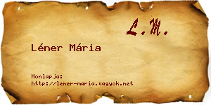 Léner Mária névjegykártya