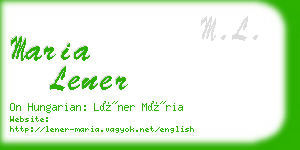 maria lener business card